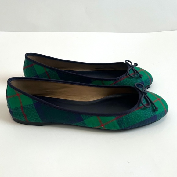 Talbots Green/Blue/Red Plaid Ballet Flats - Size 7.5M - Excellent Condition - Picture 6 of 11